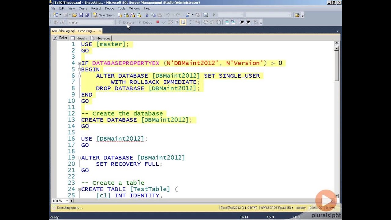 Get Better SQL Server Recovery by Grabbing The Log By The Tail - YouTube