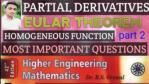 EULAR THEOREM BS GREWAL SOLUTION PARTIAL DERIVATIVES