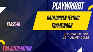Data Driven Testing In Framework @ Rahul Sir 19-june 2026