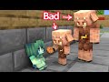 Monster School : Bad Piglin and Poor Baby Zombie Girl - Sad Story - Minecraft Animation