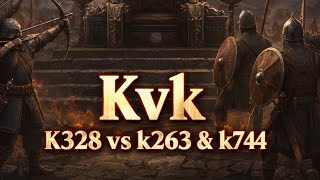 Clash of kings KVK k328 vs k263 & k744 throne war 🔥🔥🔥