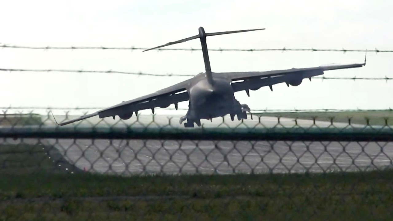 Giant Plane Drops The Wing