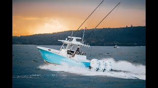 Valhalla 37 powered by three 400HP Mercury Outboards