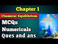 MCQs Numerical & Questions and Answers Chapter 1 Chemical Equilibrium class 10 new chemistry book