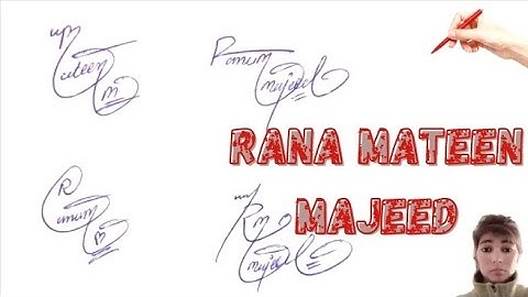 Rana Mateen Majeed signature style#Rana. MM sign#name signature with arooj