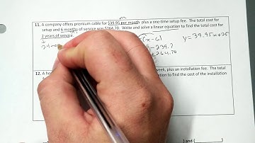 Linear Word Problems Point Slope Notes Part 2 (Day 2)