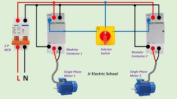 2 motor selector switch with modular contactor wiring diagram