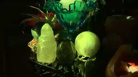 Backgrounds with Lightform for Zoom calls - light art on crystals and art at home