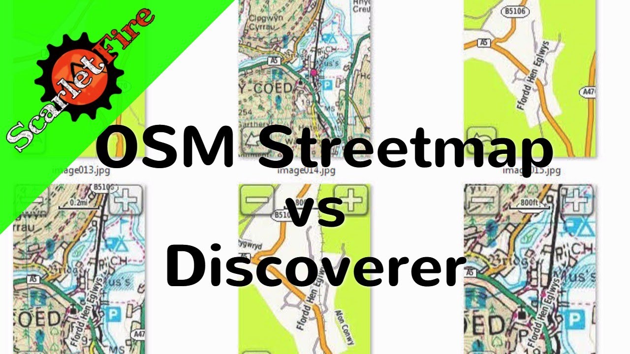 Comparison of OSM Open Discoverer on Garmin GPS. - YouTube