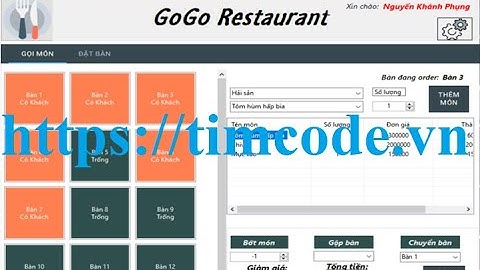 Code quản lý nhà hàng mô hình 3 lớp   C# winform Full báo cáo