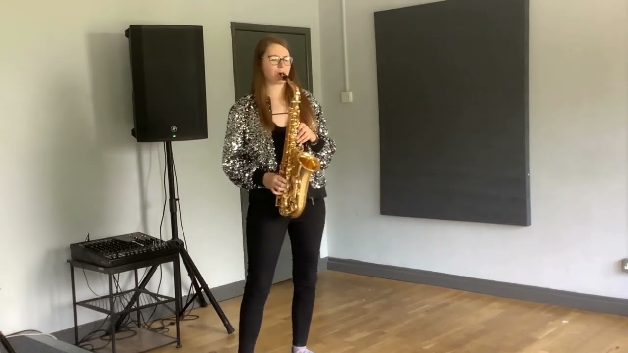 Hannah on sax promo