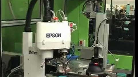 Machine Tending Cell with Vision Guided Conveyor Tracking (E2C351S Scara)