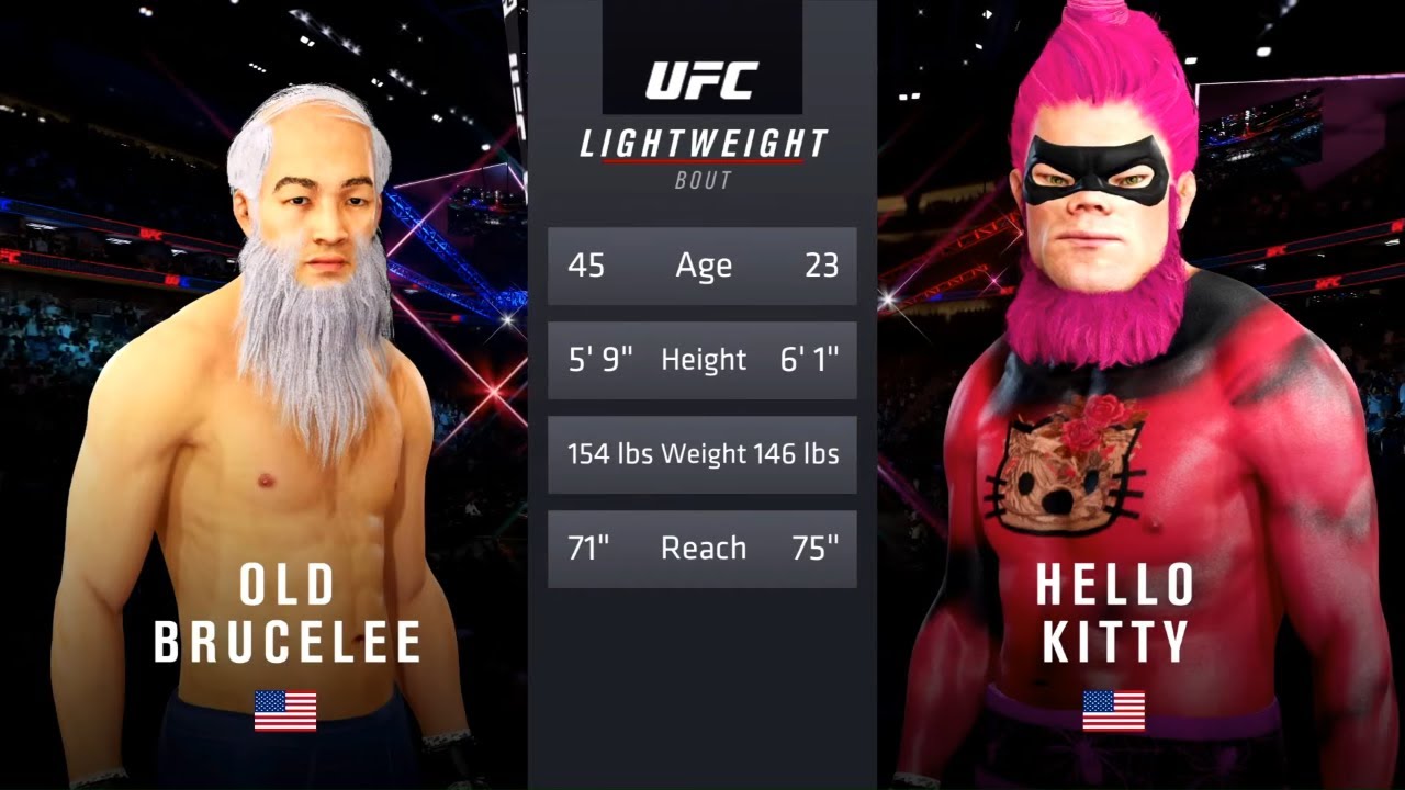 Download Old Bruce Lee vs. Hello Kitty - EA Sports UFC 4 - Crazy UFC 👊🤪