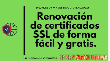 Como actualizar certificado SSL gratis #SSL