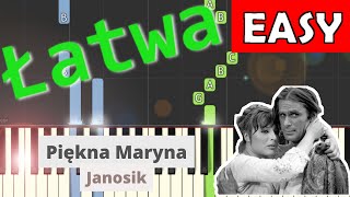  Piękna Maryna (Janosik) - Piano Tutorial (łatwa wersja)  NUTY W OPISIE 