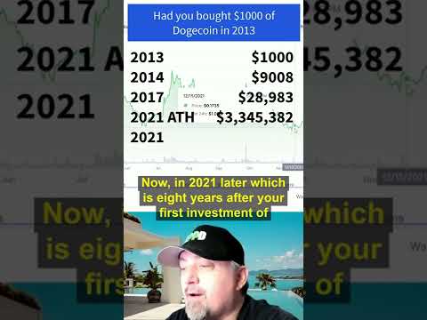 Had You Bought $1000 Of Dogecoin In 2013 ? #dogecoinmillionaire