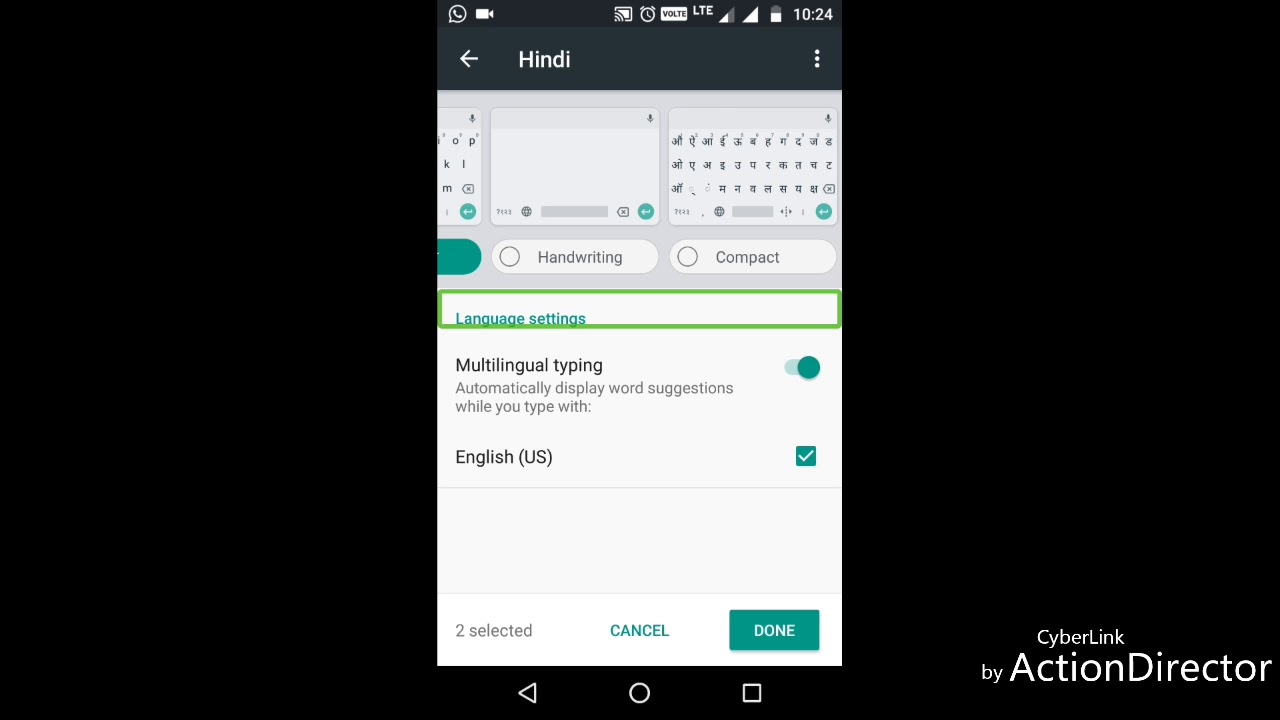 How to use Google keyboard and configure writing language and voice typing language in Hindi