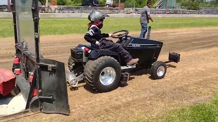 Cub Cadet pulling tractor.