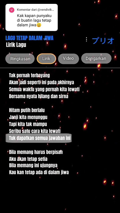 LIRIK LAGU TETAP DALAM JIWA #tetapdalamjiwa #dalamjiwa #liriklagu #lirikgoogle #fypシ #lirik