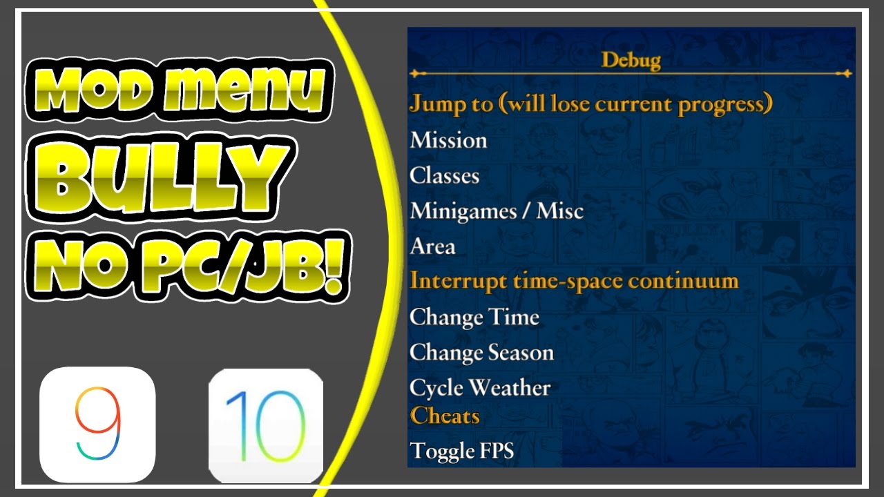 BULLY ANNIVERSARY EDITION CHEATS MODS MENU 1.0.0.17 HACK APK ... - 