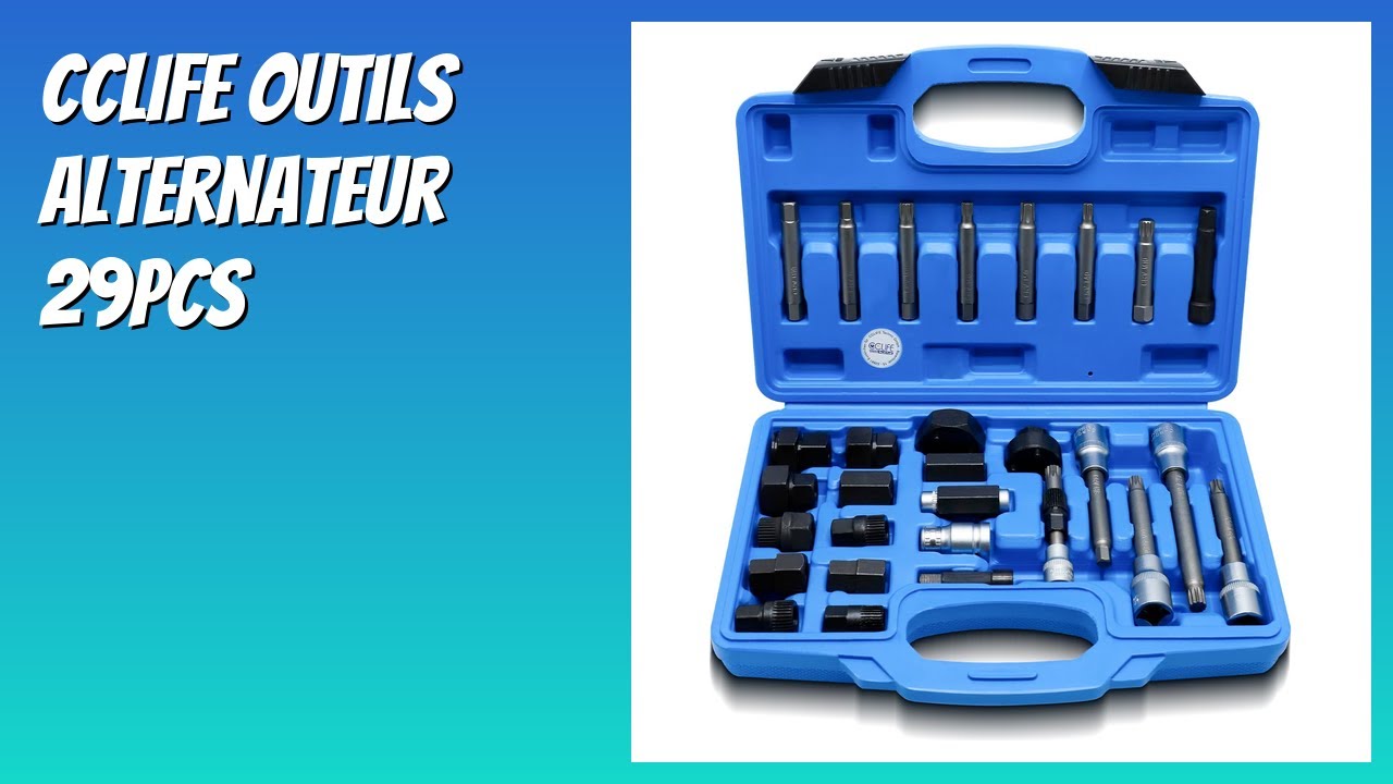 CCLIFE 29pcs Outils Alternateur - Jeu Douilles Pour Poulie Alternateur Et Roue Libre