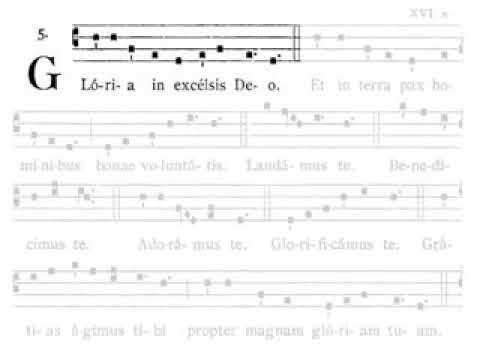 Gloria In Excelsis Deo Gregoriano Partitura Youtube