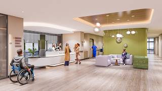 Modern Hospital Lobby Design | 4K Tour | 3D Model Full Scene Download