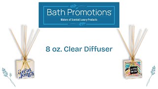 8 oz. Clear Reed Diffuser | Luxury Custom-Branded Scented Gifts by Bath Promotions