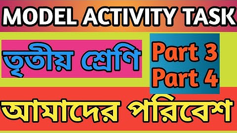 New Model Activity Task Class 3 Amader Poribesh part 3 part 4