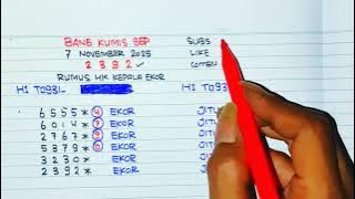 RUMUS JITU HK KEPALA EKOR HARI INI || PREDIKSI HK LOTTO 7 NOVEMBER 2025#BOCORAN​ HK HARI INI