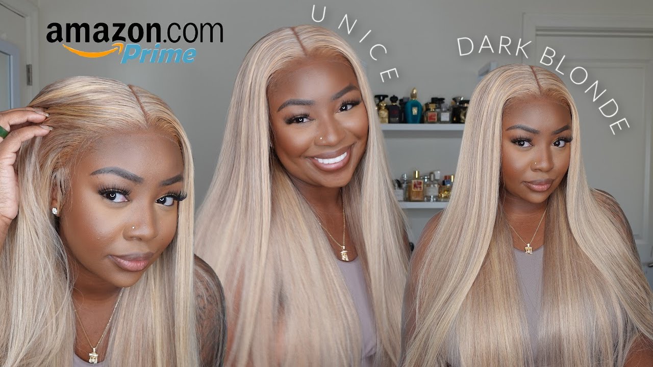 AMAZON PRIME WIG DARK BLONDE 13x4 LACE WIG INSTALL NO BABY HAIR