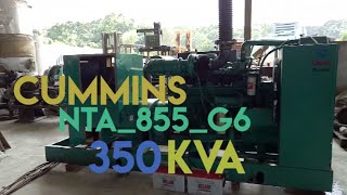 350kva Onan Cummins diesel generator running and loadbank test