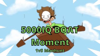 Information Dream's 5000IQ BOAT Manhunt Moment! (1v5 Manhunt) Update