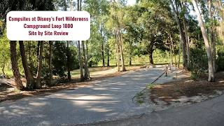 Campsites at Disney's Fort Widerness Loop 1800 Site by Site Tour and Review