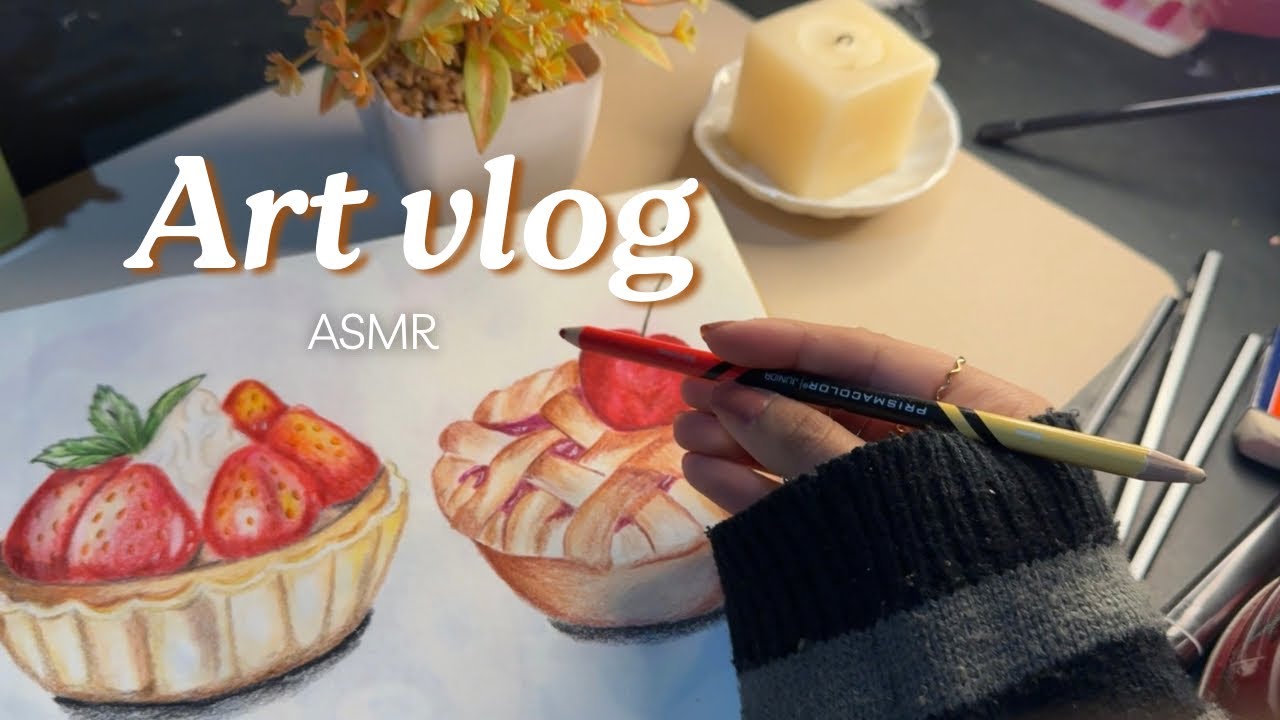 ASMR art vlog ✮ acompañame a dibujar ✏️