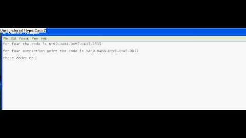 fear and fear extraction point activation codes