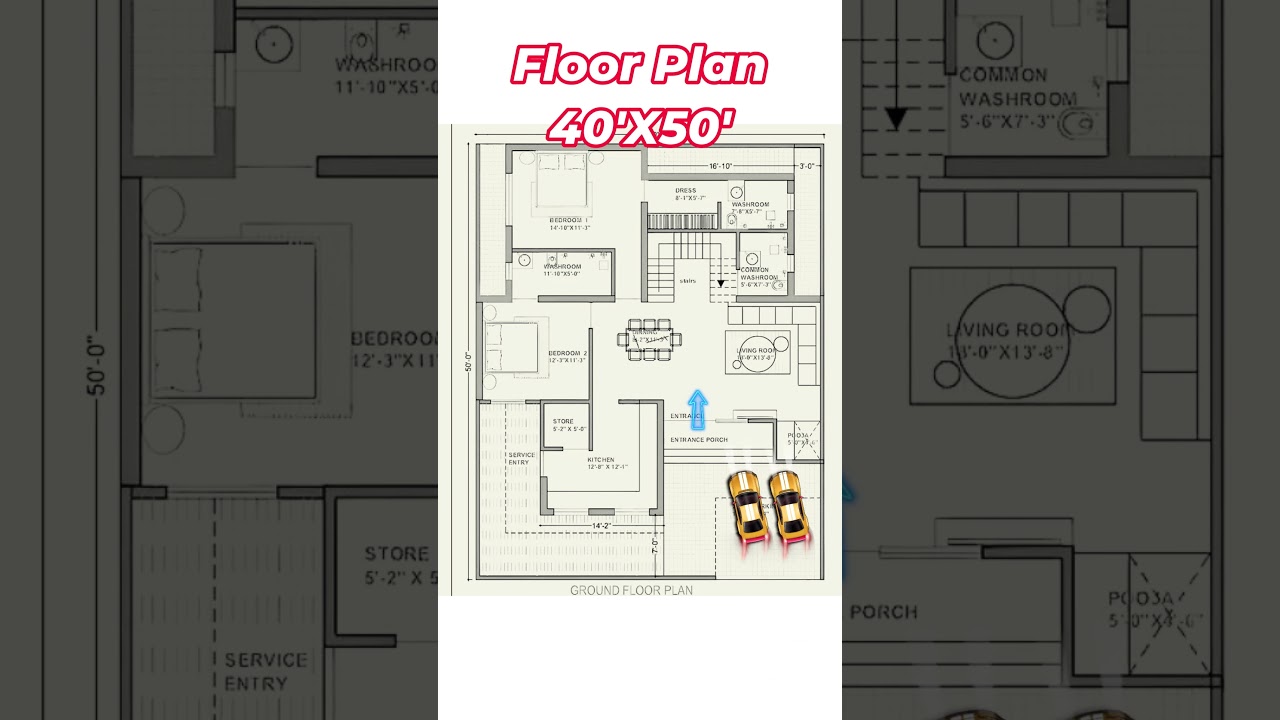 40 X 50 HOUSE PLAN, 40 BY 50 HOME PLAN