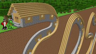 JJ and Mikey Uncovered a UNDERGROUND VILLAGER HOUSE in Minecraft - Maizen screenshot 4