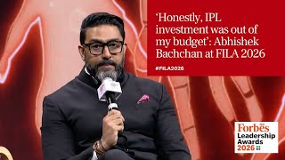 ‘Honestly, IPL investment was out of my budget’: Abhishek Bachchan at FILA 2026 Profile