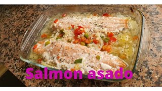 salmon asado rico