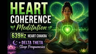 HEART COHERENCE Meditation | 639Hz Heart Chakra + Delta Theta Sleep Frequencies!