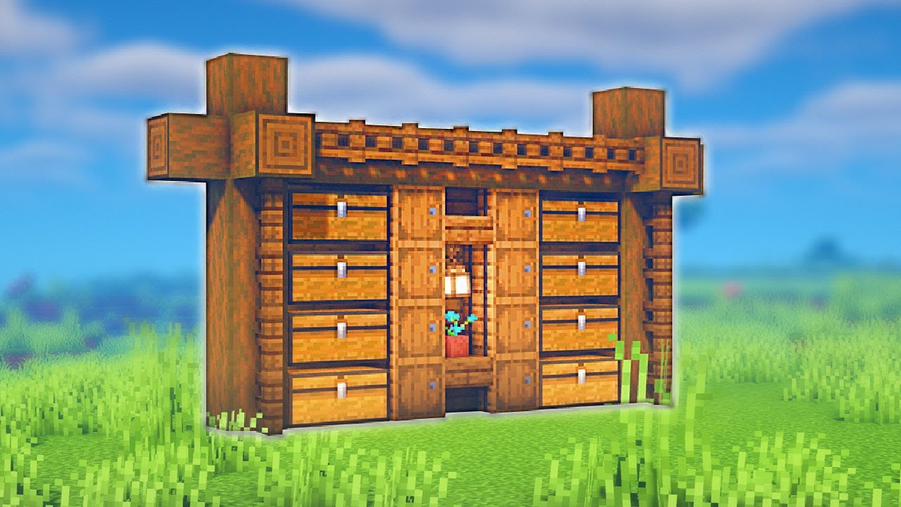 📦 How to Build a STORAGE WALL in Minecraft Quiet ASMR (Decoration) 