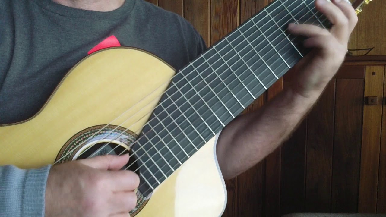 Pachelbel Lute Sarabande 11string alto guitar YouTube