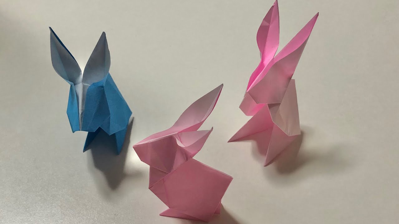 動物折り紙】ウサギの折り方 【animal origami】How to fold