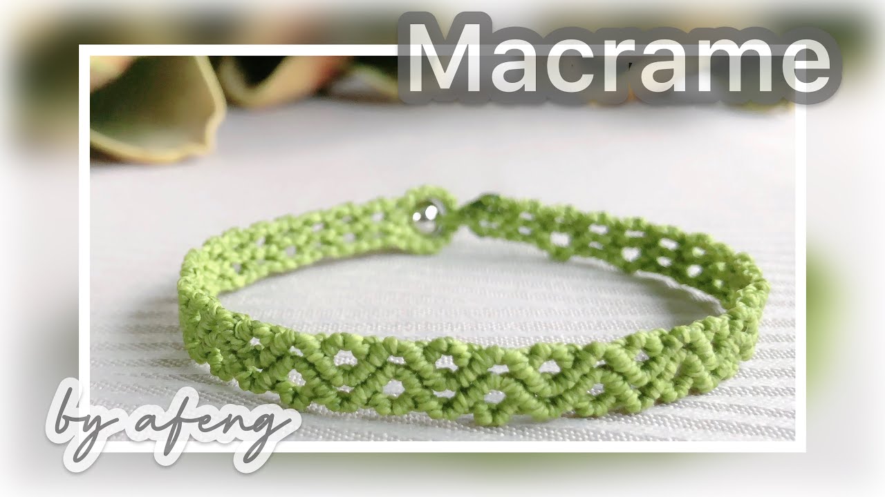 Macrame By Afeng:  6股绳编法（1）Macrame Bracelet |Macrame 手链 | 编绳  | Easy  简单易学