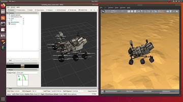 Gazebo simulation of Curiosity rover on Mars