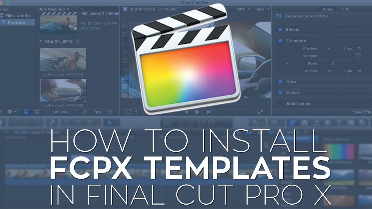 How to Install Rampant Final Cut Pro X Plugins and Templates - YouTube