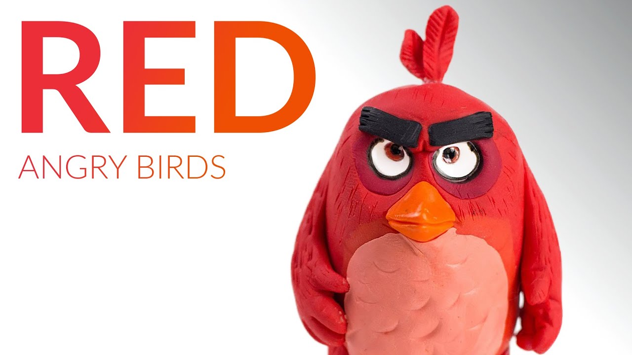 RED (Angry Birds) – Polymer Clay Tutorial - YouTube