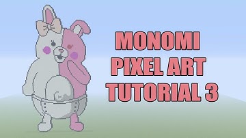 Minecraft Monomi / Usami Pixel Art Tutorial Part 3 (Danganronpa)