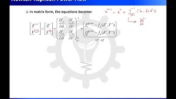 Power Flow - Newton Raphson Technique - Formulation and Example